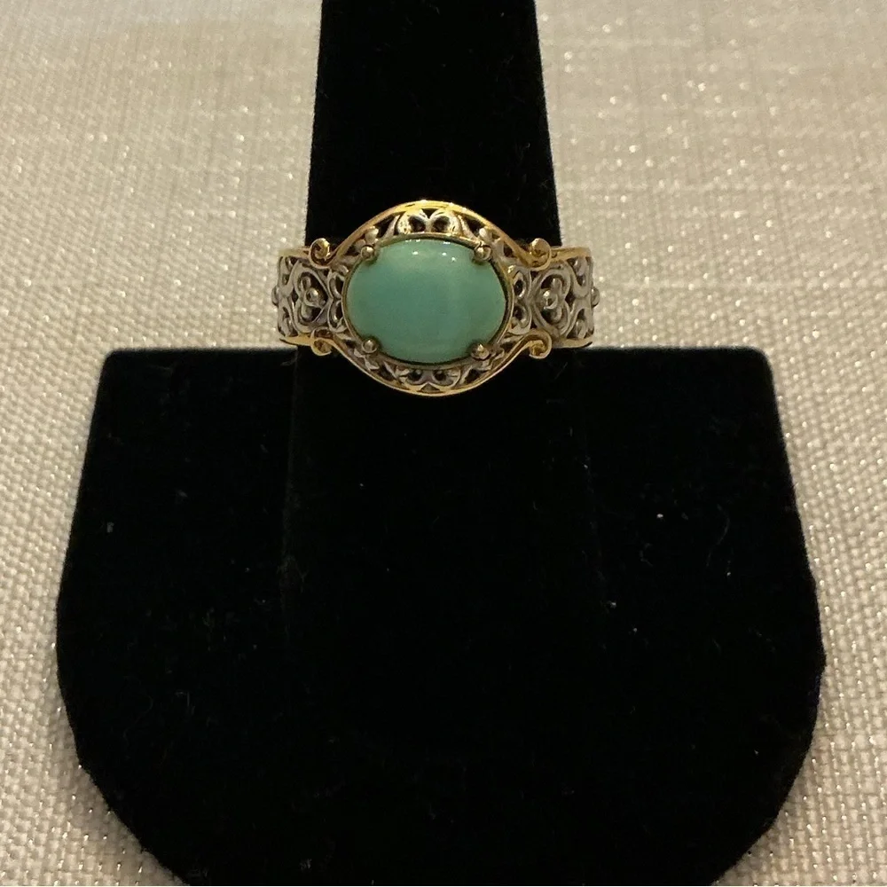 Michael Valitutti Vintage Blue Turquoise Ring